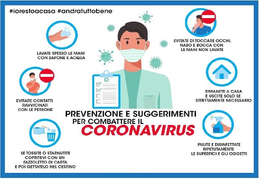 Prevenzione e suggerimenti per evitare il contagio da COVID-19