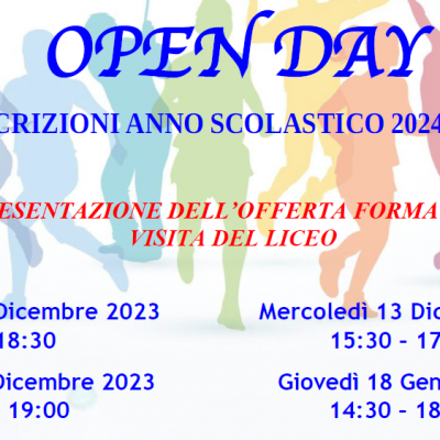 Open Day Liceo Marchionne Amatrice - A.S. 2023/2024