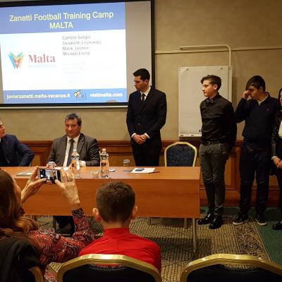 Malta Football Training Camp 2018 A.S.2017-18 incontro con Zanetti